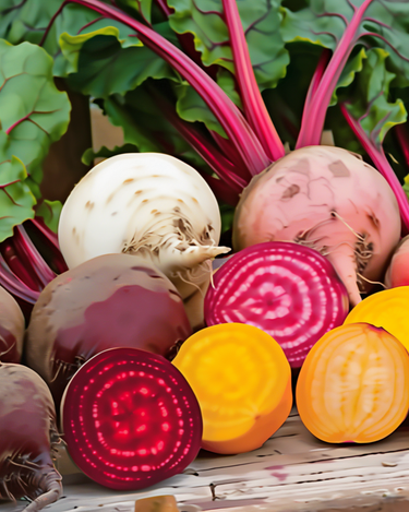 Betterave Hula Hoop 4 Color Mix graines (Beta vulgaris) – légume annuel